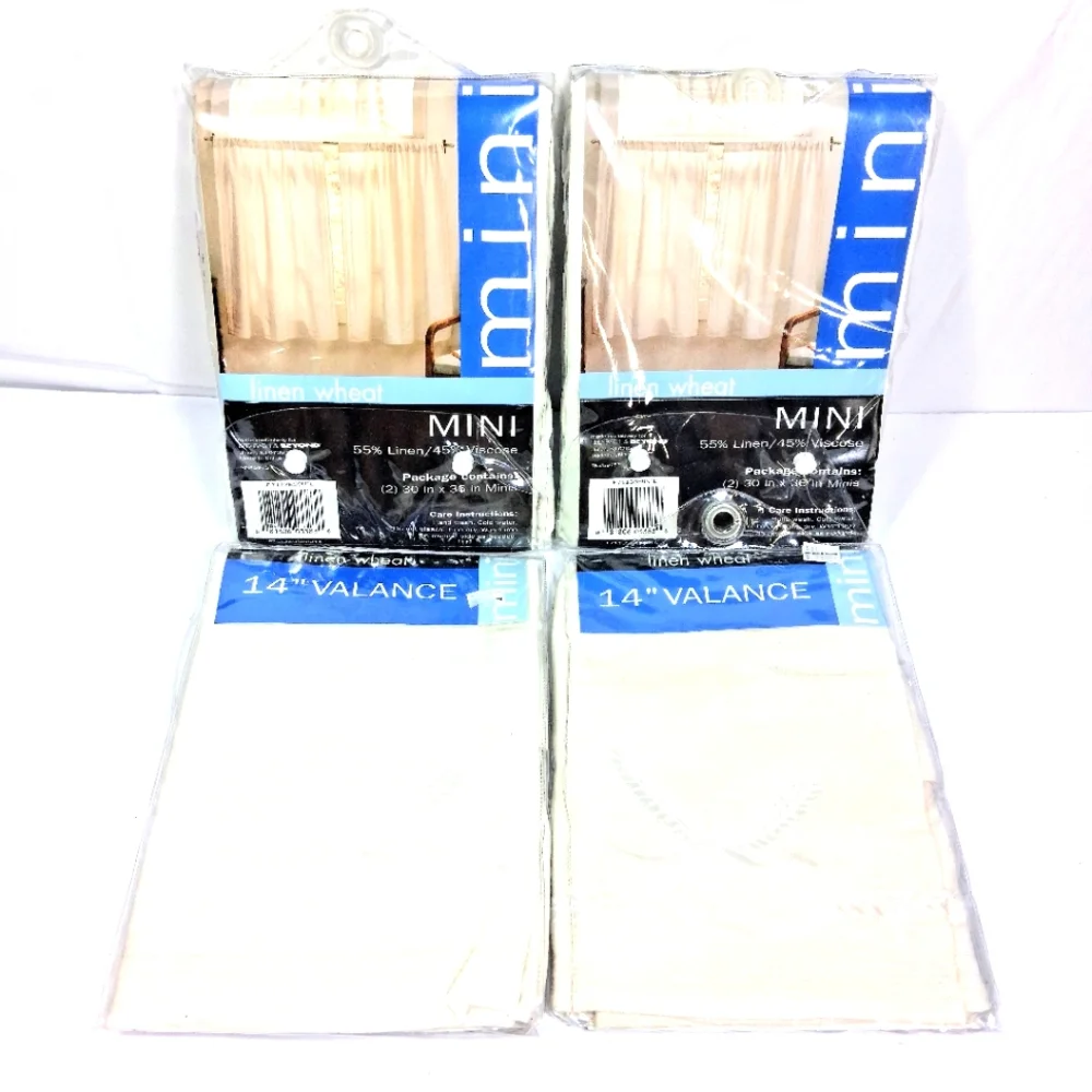 2 Sets BedBathAndBeyond Mini Curtains 30